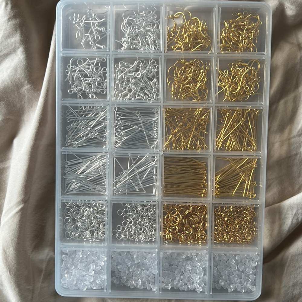 Earring and necklace kit.